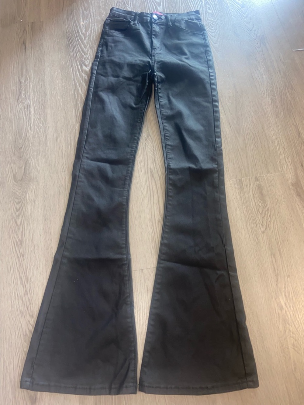 Edikted Black Flared Wide-Leg Jeans